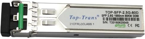 الوحدة الضوئية TOP-SFP-2.5G-80D: الوحدة الضوئية جيجابت 1.25 جيجابت 80 كم متوافقة تمامًا in Kuwait