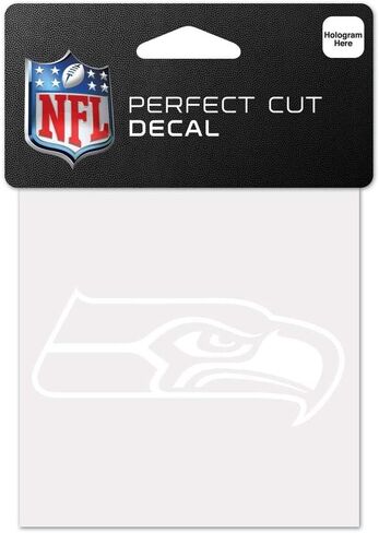 NFL Seattle Seahawks Decal4x4 Perfect Cut White Decal, Team Colors, One Size in Saudi Arabia