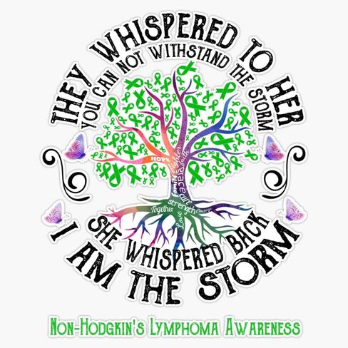 Non Hodgkin's Lymphoma Awareness Non Hodgkin's Lymphoma Warrior I Am The Storm Sticker Vinyl Decal Car Laptop Wall Window Bumper Sticker 5" in Saudi Arabia