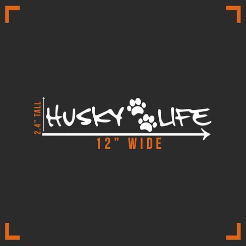 Husky Life Decal Vinyl Sticker Auto Car Truck Wall Laptop | White | 12" x 2" in Saudi Arabia