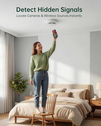 ERICKHILL 3 في 1 EMF متر للمنزل، كاشف EF MF RF متزامن، المجال المغناطيسي الكهربائي ومقياس إشعاع الترددات اللاسلكية، مستشعر ثلاثي المحاور، رسم بياني للاتجاه LCD، تنبيه إنذار لجهاز توجيه WiFi والأجهزة in Saudi Arabia