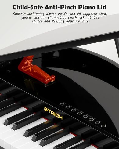 STRICH 37 Keys Kids Piano Keyboard Set, Mini Digital Piano for Kids With Stand Chair, Wood Piano for 3+ Girls and Boys, Walnut Color, SEK-37S in Saudi Arabia