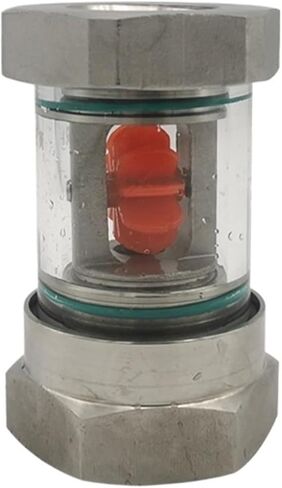 1/4" 3/8" 1/2" 3/4" 1" BSPT Female In-Line 304 Stainless Steel Window Sight Flow Indicator With Impeller Hydraulic Oil Water(Mini Body,3/4") in Saudi Arabia