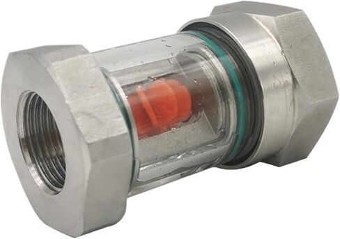 1/4" 3/8" 1/2" 3/4" 1" BSPT Female In-Line 304 Stainless Steel Window Sight Flow Indicator With Impeller Hydraulic Oil Water(Mini Body,3/4") in Saudi Arabia