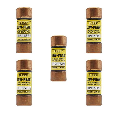 5 عبوات LPJ-5SP LPJ5SP LPJ-5A 600Vac صمام تأخير الوقت، LPJ-5 فئة J، ذروة منخفضة، عنصر مزدوج، الحد الحالي، صمام تأخير الوقت in Kuwait