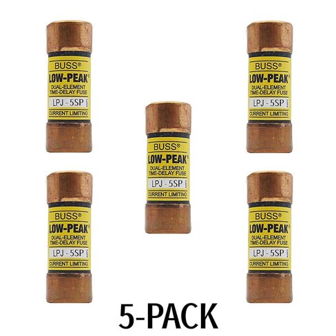 5 عبوات LPJ-5SP LPJ5SP LPJ-5A 600Vac صمام تأخير الوقت، LPJ-5 فئة J، ذروة منخفضة، عنصر مزدوج، الحد الحالي، صمام تأخير الوقت in Kuwait