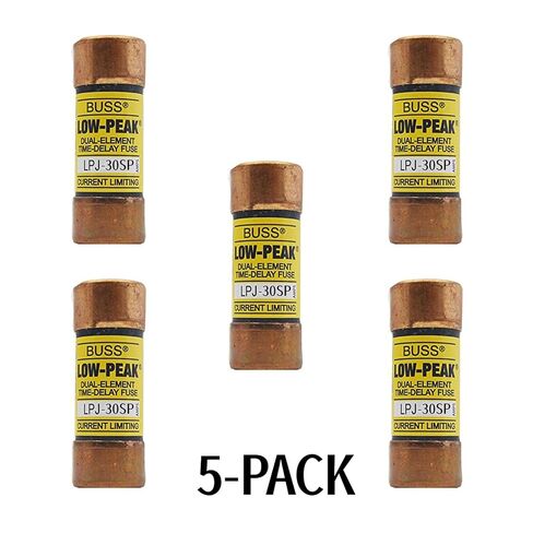 5 عبوات LPJ-30SP LPJ30SP LPJ-30A 600Vac مصهر تأخير الوقت، LPJ-30 فئة J، ذروة منخفضة، عنصر مزدوج، تحديد التيار، مصهر تأخير الوقت in Kuwait