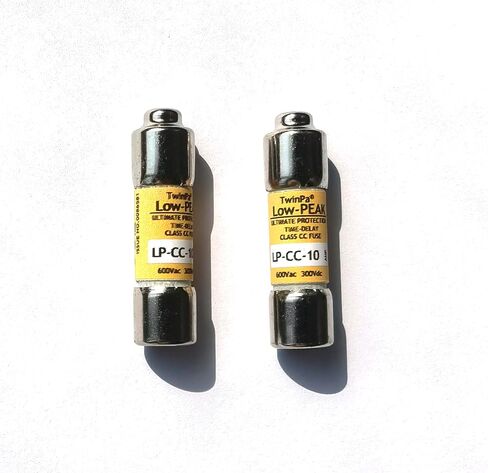 Dual Element Time Delay Fuse LP-CC-10 LP-CC 10A 600Vac Class Cc Current Limiting Rejection Cartridge Fuses 2Pack in Saudi Arabia