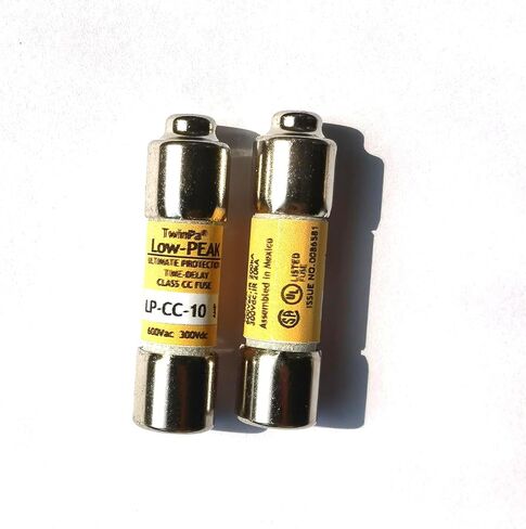 Dual Element Time Delay Fuse LP-CC-10 LP-CC 10A 600Vac Class Cc Current Limiting Rejection Cartridge Fuses 2Pack in Saudi Arabia