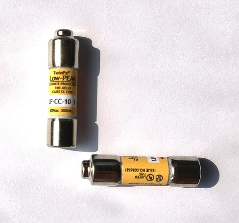Dual Element Time Delay Fuse LP-CC-10 LP-CC 10A 600Vac Class Cc Current Limiting Rejection Cartridge Fuses 2Pack in Saudi Arabia