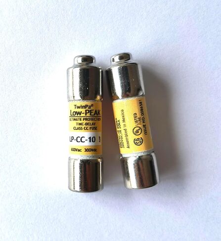 Dual Element Time Delay Fuse LP-CC-10 LP-CC 10A 600Vac Class Cc Current Limiting Rejection Cartridge Fuses 2Pack in Saudi Arabia