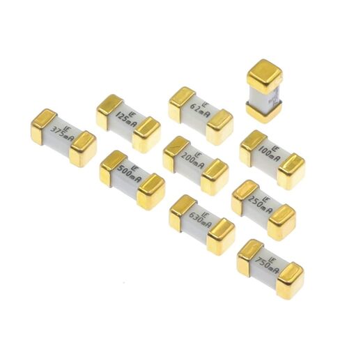 10pcs 1808 125V SMD Fast Blow Fuse 62mA 100mA 125mA 200mA 250mA 375mA 500mA 0.5A 630mA 750mA 2410 Ultra-Rapid Fuses(250ma 0.25a 125v) in Saudi Arabia