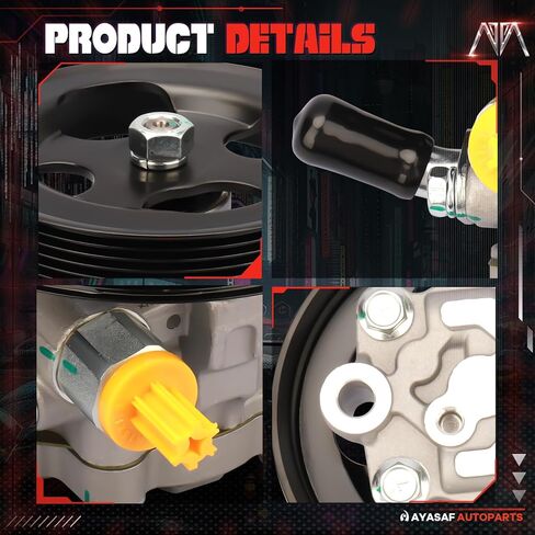 مضخة توجيه كهربائية MAYASAF 21-5366 مع بكرة تناسب Nissan 2004-2010 TITAN، 2004 Pathfinder Armada، 2005-2010 Armada، 2008-2010 Pathfinder، مع محركات 5.6L/V8 فقط، من أجل INFINITI 2004-2011 QX56 in Kuwait