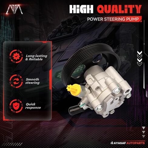 مضخة توجيه كهربائية MAYASAF 21-5366 مع بكرة تناسب Nissan 2004-2010 TITAN، 2004 Pathfinder Armada، 2005-2010 Armada، 2008-2010 Pathfinder، مع محركات 5.6L/V8 فقط، من أجل INFINITI 2004-2011 QX56 in Kuwait