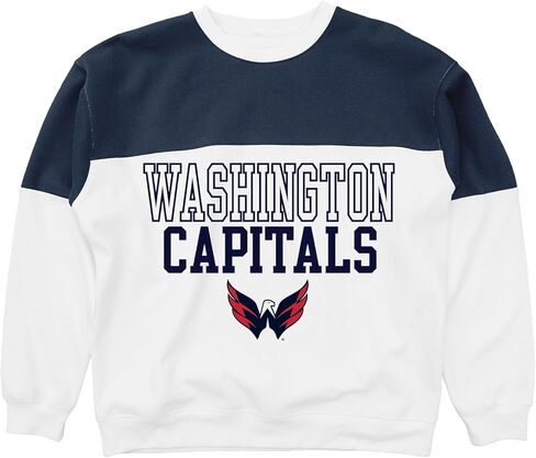 Blue 84 NHL Officially Licensed Contrast Yoke Crewneck Sweatshirt in Saudi Arabia