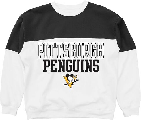 Blue 84 NHL Officially Licensed Contrast Yoke Crewneck Sweatshirt in Saudi Arabia