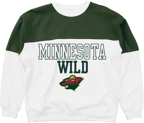 Blue 84 NHL Officially Licensed Contrast Yoke Crewneck Sweatshirt in Saudi Arabia