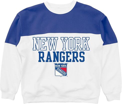 Blue 84 NHL Officially Licensed Contrast Yoke Crewneck Sweatshirt in Saudi Arabia