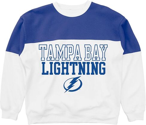 Blue 84 NHL Officially Licensed Contrast Yoke Crewneck Sweatshirt in Saudi Arabia