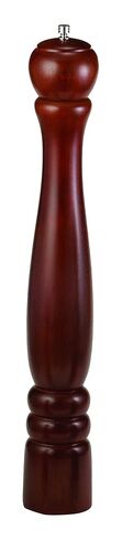 TableCraft PM1918 Wood Pepper Mill, 18" Rubberwood with Forged Steel Mechanism, Ideal for Restaurants and Catering Events in Saudi Arabia