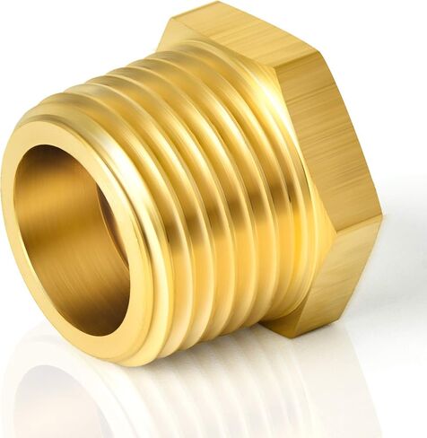 TAISHER 2PCS Brass Reducer Hex Bushing Threaded Pipe Fitting 1" NPT Male x 3/4" NPT Female Adapter in Saudi Arabia
