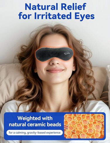 Heated Eye Mask for Dry Eyes-Microwave Steam Hot/Warm Compress for Eyes-Remove Styes, Chalazion, Blepharitis & MGD Relief, Therapy Warming and Heating Pad Hot Compress-Moist Heat Mask in Saudi Arabia