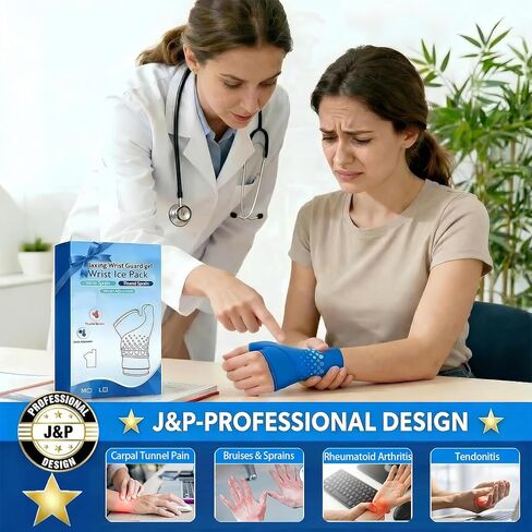 Wrist & Thumb Ice Pack Wrap, Cold & Hot Compress for Extreme Carpal Tunnel Relief, Thickened Reusable Gel Wrist Hand Thumb Ice Pack for Arthritis Tendonitis, Women & Men in Saudi Arabia