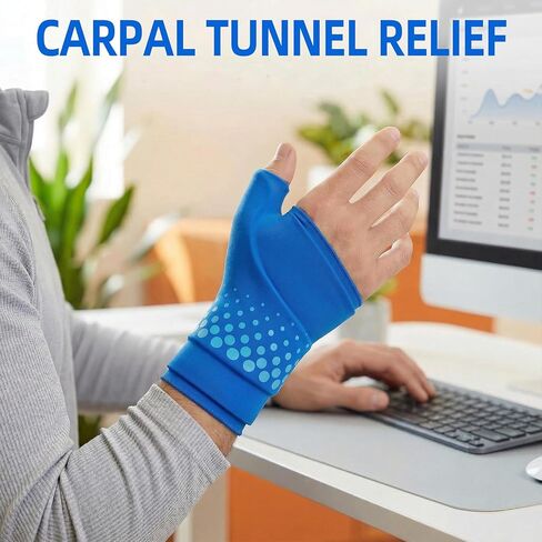 Wrist & Thumb Ice Pack Wrap, Cold & Hot Compress for Extreme Carpal Tunnel Relief, Thickened Reusable Gel Wrist Hand Thumb Ice Pack for Arthritis Tendonitis, Women & Men in Saudi Arabia