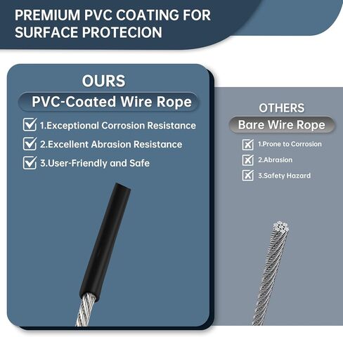 10-Pack Safety Security Cables for DJ Stage Lighting, 2ft Stainless Steel Cable with 1/8" Diameter, Black Ropes with Loops and Carabiner for Safe Attachment in Saudi Arabia