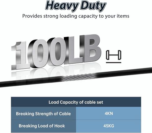 10-Pack Safety Security Cables for DJ Stage Lighting, 2ft Stainless Steel Cable with 1/8" Diameter, Black Ropes with Loops and Carabiner for Safe Attachment in Saudi Arabia