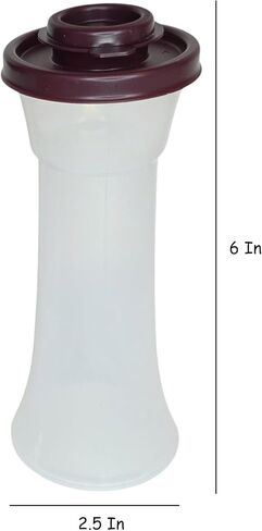 Tupperware Large Hourglass Salt and Pepper Shakers Clear Containers with Dark Vineyard Seals in Saudi Arabia