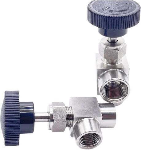 1 قطعة 1/8 "1/4" 3/8 "1/2" لولبة داخلية صمام قابل للتعديل 90 درجة الفولاذ المقاوم للصدأ 304 on/Off(1/4") in Kuwait