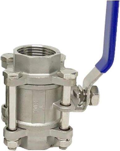 1/2 "3/4" 1 "2" صمام كروي ملولب من الفولاذ المقاوم للصدأ صمام كروي ثلاثي القطع DN15 DN20 DN25 DN32 DN40 DN50(2"، SS201) in Saudi Arabia