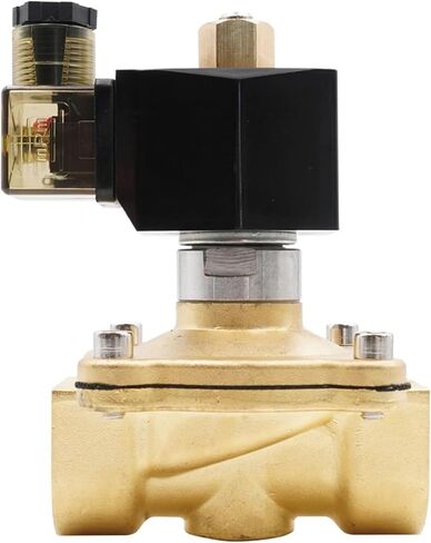 Brass Normally Open Solenoid Valve, G3/8" to G2, NBR Seal, AC220V DC12V 24V, IP65 high Temperature Resistant Water Valve(1,AC 110V_NBR) in Saudi Arabia