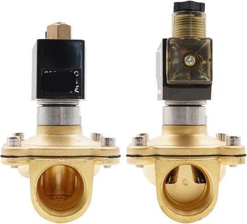 Brass Normally Open Solenoid Valve, G3/8" to G2, NBR Seal, AC220V DC12V 24V, IP65 high Temperature Resistant Water Valve(1,AC 110V_NBR) in Saudi Arabia