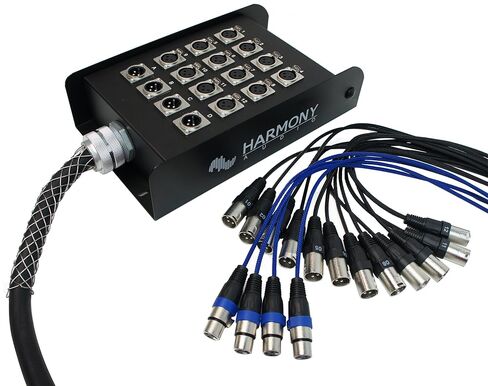 Harmony Audio HA-SB1650 Pro Stage XLR Snake Cable Box 16 Channel - 50 Feet (12 Send, 4 Returns) in Saudi Arabia