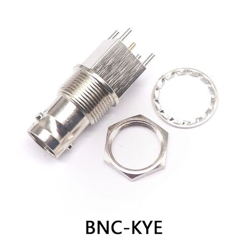 BNC-KYE محوري RF موصل 75 أوم Bnc عمودي KE أربعة أرجل لحام P C B مجلس المقبس المقبس النحاس 1 قطعة in Kuwait