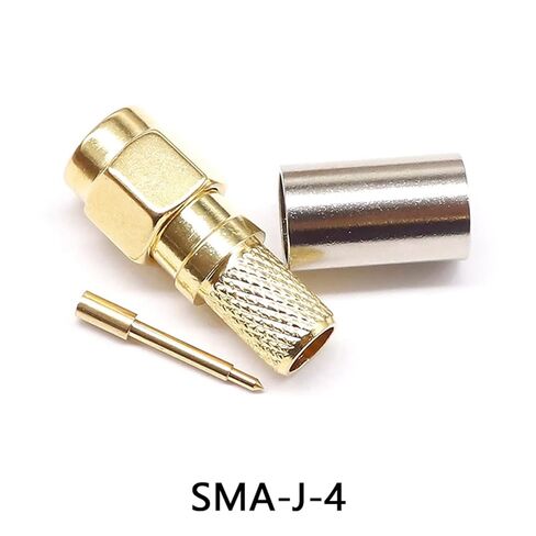SMA-J-4 SMA برغي داخلي برأس ذكر مستقيم وإبرة داخلية مع كابل RG59 LMR240 مجعد 1 قطعة in Kuwait