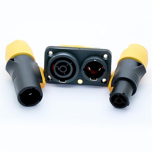 1Sets/lot 3 PIN Power Connector Male+Female Dual Panel Mount Chassis NAC3FX Out/in 20A/250V Power Socket in Saudi Arabia