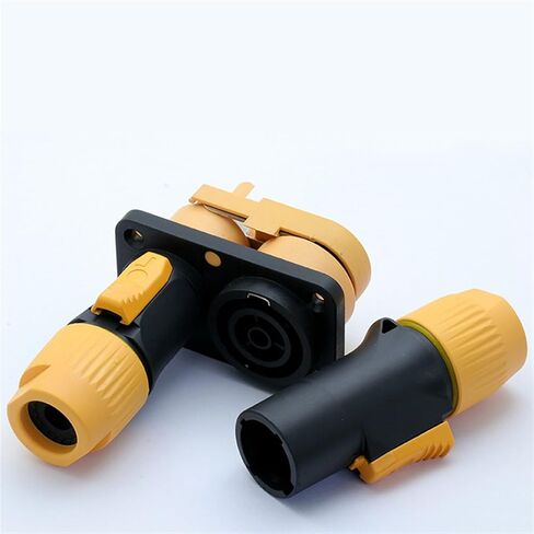 1Sets/lot 3 PIN Power Connector Male+Female Dual Panel Mount Chassis NAC3FX Out/in 20A/250V Power Socket in Saudi Arabia