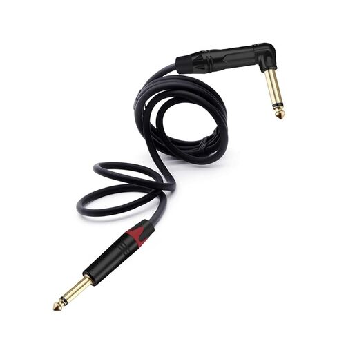 Balanced Aux Jack 6.35mm Mono Jack Male to Right Angle 6.35mm Male Cable for AMP Mixer Black&Red 1Pcs(Black Red,5m) in Saudi Arabia
