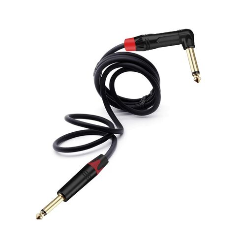 Balanced Aux Jack 6.35mm Mono Jack Male to Right Angle 6.35mm Male Cable for AMP Mixer Black&Red 1Pcs(Black Red,5m) in Saudi Arabia