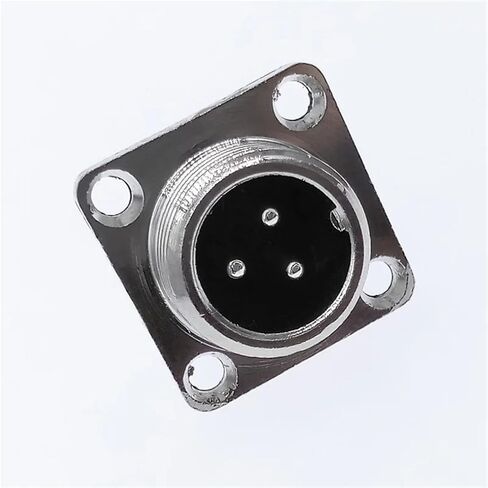 GX12 Square Base Connector Flange Socket 2 Pin 3pin 4pin 5pin 6pin 7pin Diam 12mm 1Pcs(3P) in Saudi Arabia