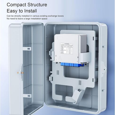 Aramox PLC 1x16 SC UPC كاسيت بطاقة الألياف الضوئية الفاصل، غطاء ABS، الطول الموجي 1310/1550 نانومتر، للأسلاك المنزلية والألياف البصرية LAN in Saudi Arabia