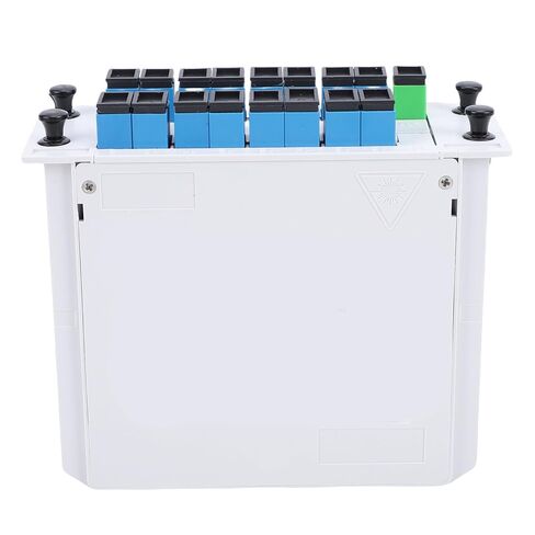 Aramox PLC 1x16 SC UPC كاسيت بطاقة الألياف الضوئية الفاصل، غطاء ABS، الطول الموجي 1310/1550 نانومتر، للأسلاك المنزلية والألياف البصرية LAN in Saudi Arabia