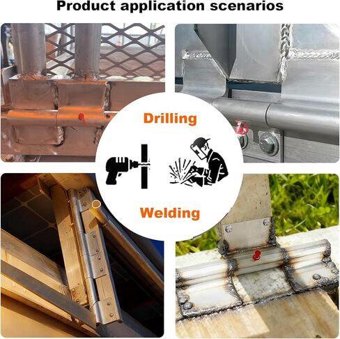 4 Pack 9 Inch Greaseable Weld On Door Hinges for Trailer Ramp Gate, Heavy Duty Aluminum Hinges with Grease Fitting, Truck Utility Trailer Gate Replacement Parts in Saudi Arabia