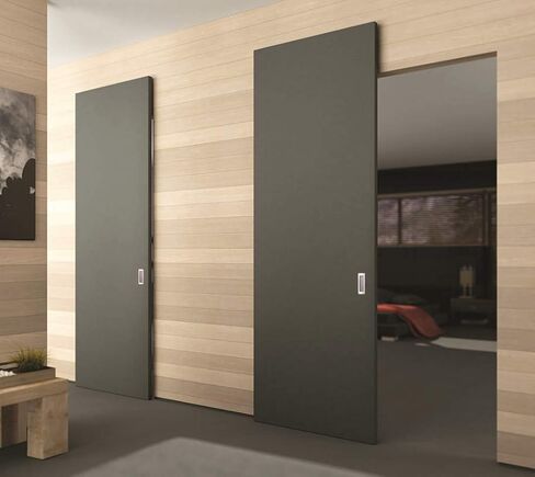 Milcasa Magic 2 (1100) - Floating Door System - Pro Grade Sliding Track Kit - Made in Italy - Patented Designs - Concealed Sliding Barn Door Style Track Hardware - Free Template Included. in Saudi Arabia