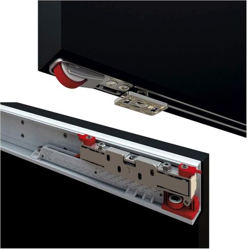 Milcasa Magic 2 (1100) - Floating Door System - Pro Grade Sliding Track Kit - Made in Italy - Patented Designs - Concealed Sliding Barn Door Style Track Hardware - Free Template Included. in Saudi Arabia