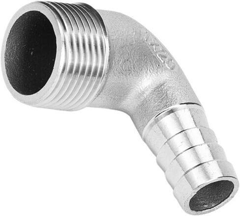 1/8" 1/4" 3/8" 1/2" 3/4" 1" BSPT ذكر الموضوع إلى 6 مم 8 مم 10 مم 12 مم خرطوم بارب باغودا الذيل 304 الفولاذ المقاوم للصدأ الكوع تركيب الأنابيب (32 مم، 1/4 بوصة) in Saudi Arabia