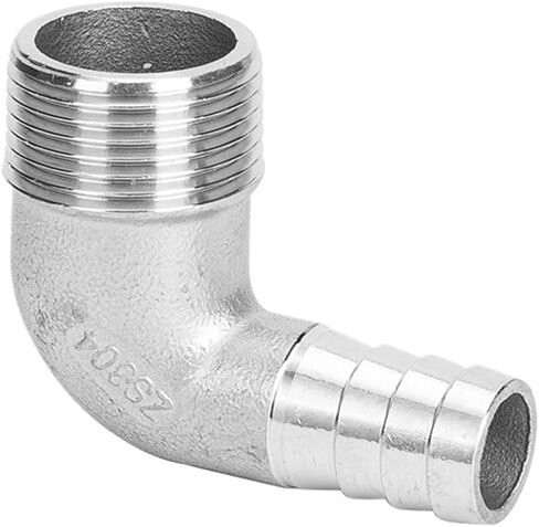 1/8" 1/4" 3/8" 1/2" 3/4" 1" BSPT ذكر الموضوع إلى 6 مم 8 مم 10 مم 12 مم خرطوم بارب باغودا الذيل 304 الفولاذ المقاوم للصدأ الكوع تركيب الأنابيب (32 مم، 1/4 بوصة) in Saudi Arabia